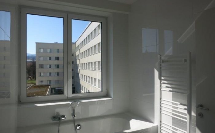 Huur appartement Klagenfurt AURUS Immobilien badkamer
